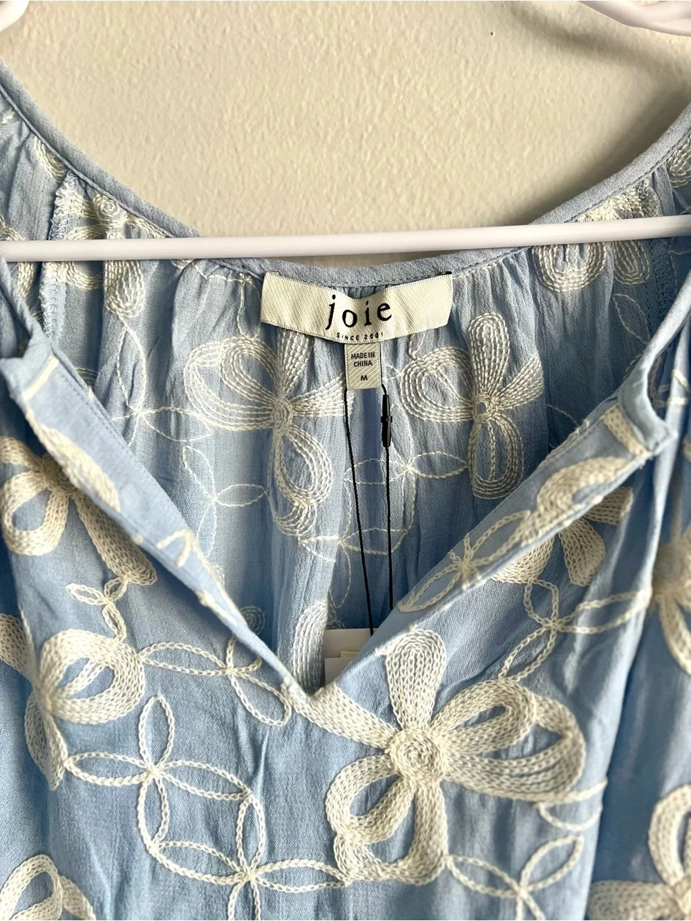 NWT Joie Blue Embroidered Floral Matching Set — Top & Shorts Women’s M
